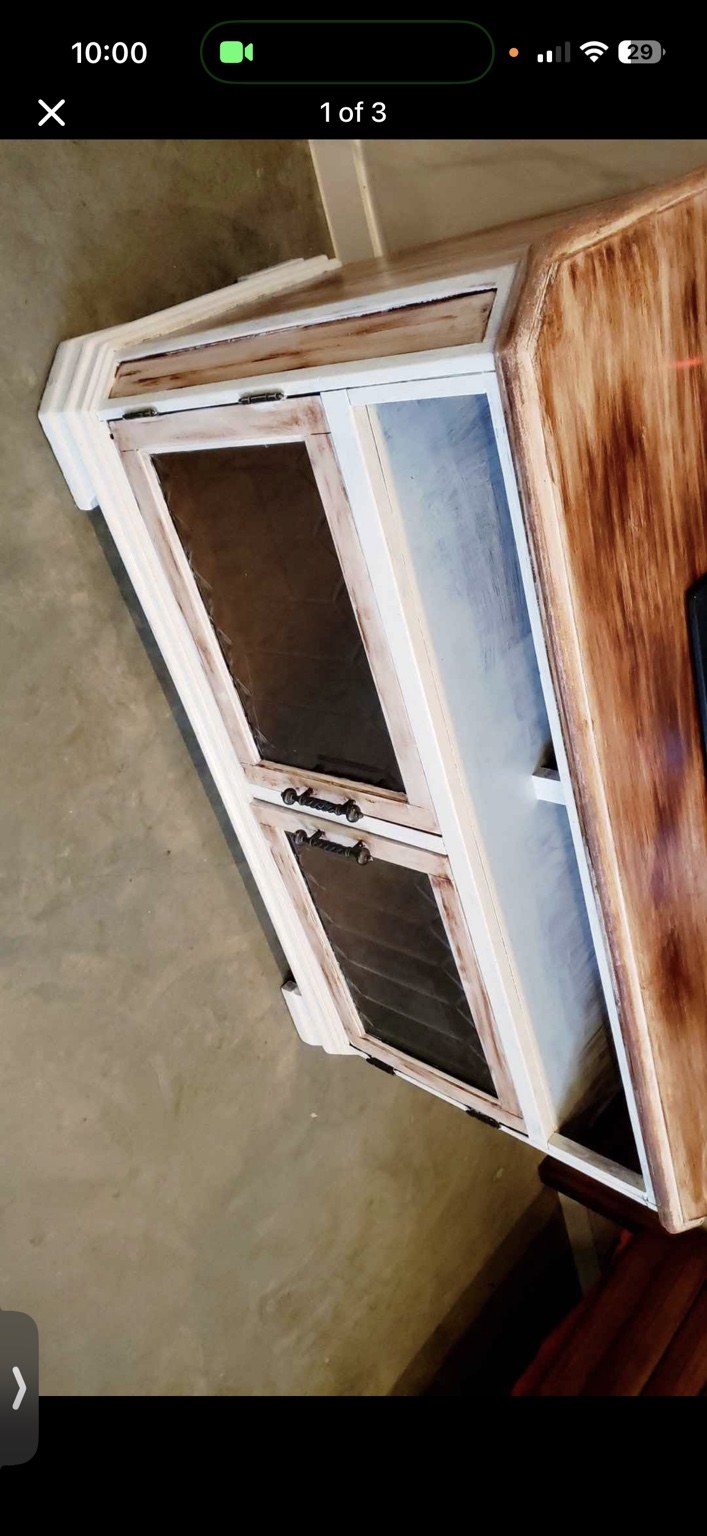 Black console before refinishing